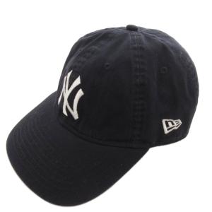 NY キャップ 帽子 野球帽 ロゴ刺繍  紺 ネイビー /NU