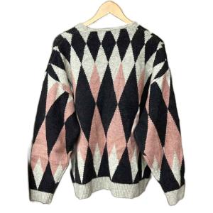 JOURNAL STANDARD ウール混 総柄 アーガイル カーディガン M ピンク ブラウン 23-080-600-9241-3-0