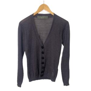 アルパカ カーディガン Vネック 長袖 S グレー系