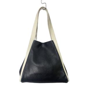 AKRIS アレックス スモール ハンドバッグ トートバッグ レザー 黒 ブラック ホワイト