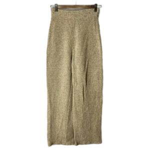 シルク ニットパンツ イージー ストレートパンツ ウエストゴム 32 ベージュ 23-04-94-04103