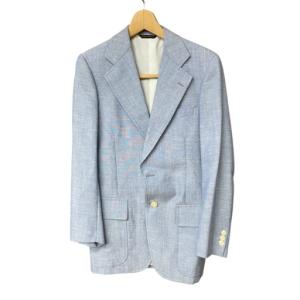 the Blazer テーラードジャケット シングル 2B リネン混 175-96-80 青 ブルー