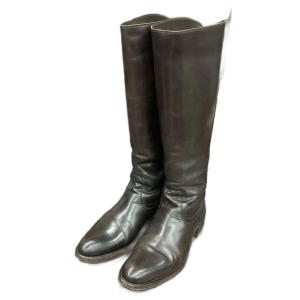 SARTORE レザー ロングブーツ ジップアップ 38 24.0cm 茶 ブラウン
