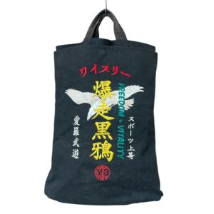爆走黒鴉 Roaring Black Crow CANVAS TOTE トートバッグ キャンバス 刺繍