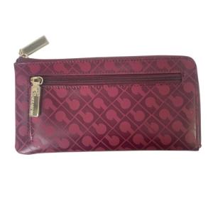 GHERARDINI 長財布 ロングウォレット ラウンドファスナー 総柄 ソフティ 小銭入れ 札入れ 赤茶 ボルドー