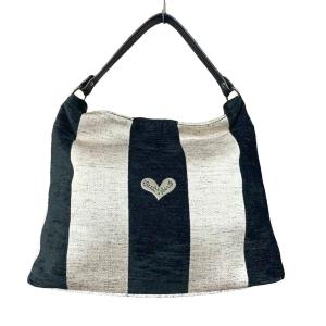 ピアニッシモ ワンショルダーバッグ ロゴ ハート ブラック ベージュ