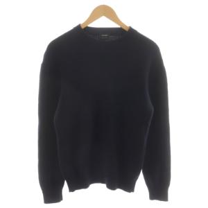 ニット セーター 長袖 ピリング加工 ウール 46 紺 ネイビー JSML751026 /AN48