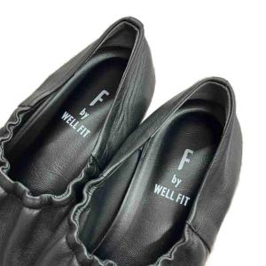F by WELLFIT レザー フラットパンプス 23.5 黒 ブラック（2025/11/22