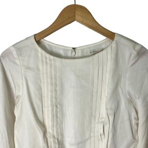 EPOCA ドッキングワンピース 切替 バイカラー 長袖 ひざ丈 38 M ピンク ホワイト M5J31-694-40