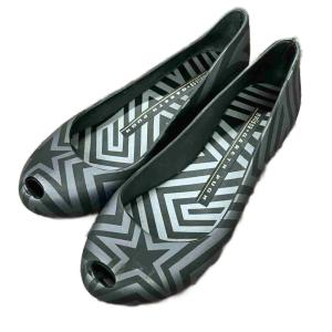 + ガレスピュー GARETH PUGH ラバー オープントゥ パンプス 柄 EUR35/36 22.5cm程度