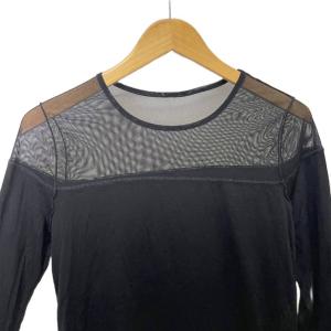 Adam et Rope' シアードッキングプルオーバー カットソー 長袖 GAM22400B F ブラック