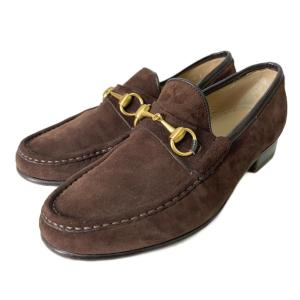 ホースビットローファー スエード 110 0009 39.5 E ダークブラウン