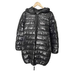 ACE アチェ ダウンコート ナイロン ダブルフルジップ ミドル丈 ロング 40 ブラック AA