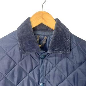 LAVENHAM キルティングジャケット 長袖 コーデュロイ スナップボタン ナイロン 紺 ネイビー W-L-8074-02