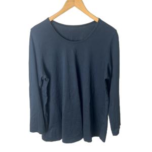 ロングスリーブ カットソー Tシャツ クルーネック 2 ネイビー