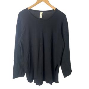 ツイード切替カットソー カットソー Tシャツ S ブラック