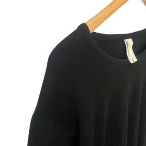 Edwina Horl ツイード切替カットソー カットソー Tシャツ S ブラック