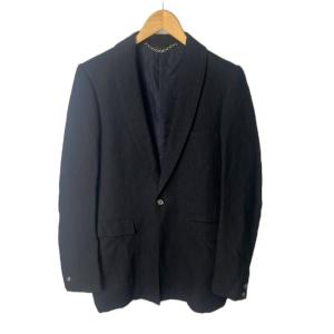 ジャケット テーラード 1Bジャケット ミドル丈 麻混 S 1171123 ブラック