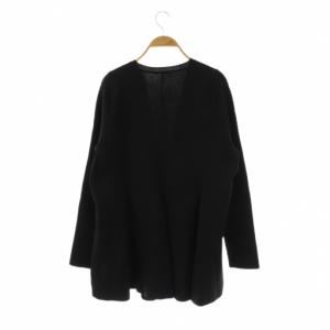 ADORE 25SS エアーストレッチニット セーター バックテール 38 ブラック /ES OS