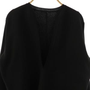 ADORE 25SS エアーストレッチニット セーター バックテール 38 ブラック /ES OS