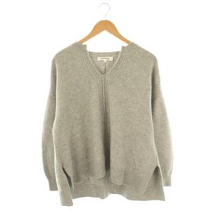23AW KEY-NECK PULLOVER ニット セーター 長袖 38 グレー /HK OS