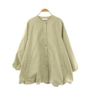 24SS バルーンコート ノーカラーコート ハーフコート F ライトグリーン /DF OS