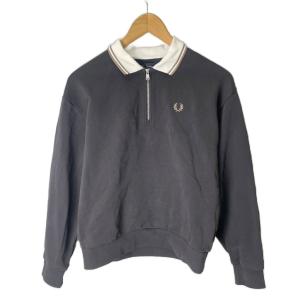 ジップ ネック カラー スウェットシャツ ポロシャツ ハーフジップ 長袖 G1149 US 6 グレー