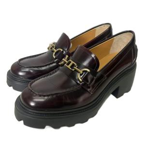 厚底 ローファー 36.5 ボルドー