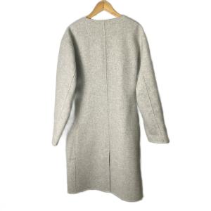 GALERIE VIE ノーカラーコート ウールコート カシミヤ混コート 36 ライトグレー 23-08-85-08302
