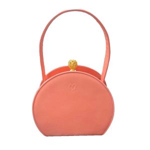 がま口ハンドバッグ ショルダーバッグ ロゴ ピンクGY14