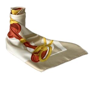 ストール ベルト柄 シルク アイボリーGY14