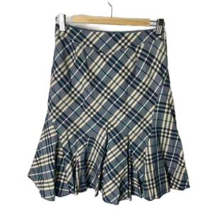 BURBERRY BLUE LABEL マーメイドスカート スカート チェック柄 38 ブルー GY14