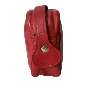 courreges ショルダーバッグ ロゴ レザー バッグ レッド オールドGY14