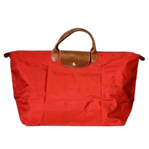 ル・プリアージュ トートバッグ 折りたたみバッグ ナイロン レッド ブラウン GY14
