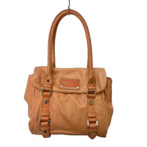 レザー ハンドバッグ トートバッグ ベルト オレンジ GY14