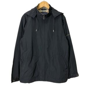 フーデットジャケット ノバチェック ジップアップ M 黒 ブラック BGP24-010-09 GY14