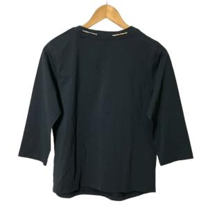 BURBERRY LONDON リボン Uネック 7分袖 カットソー レースアップ 刺? 5 黒 ブラック FA702-058-09 GY14