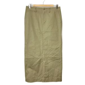 スリット入り タイトスカート ロング丈 コットン 11 L カーキ GY14