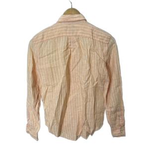 POLO RALPH LAUREN リネン ストライプシャツ カジュアル 長袖 XXS オレンジ GY14