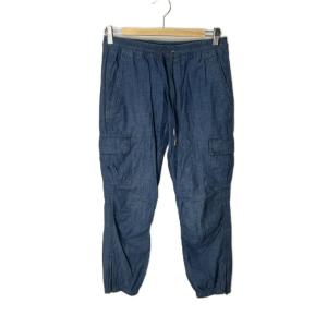 カーゴパンツ イージー 裾ジップ インディゴ シャンブレー XS GY14