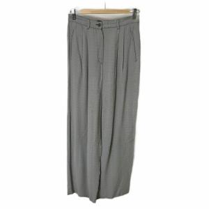 ヘリンボーンスラックス スラックス タックパンツ ヘリンボーン 42 グレー