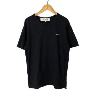 ハートワッペンTシャツ カットソー 半袖 L ブラック AX-T064