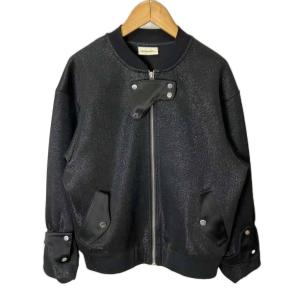 ジャケット ノーカラージャケット ブルゾン XXS ブラック