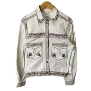 刺繍ジャケット トラッカージャケット ジャケット 36 ホワイト