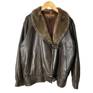 fourrures レザージャケット ブラウン