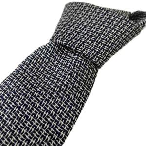 総柄 ネクタイ シルク 758912T ネイビー AA