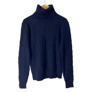 RALPH LAUREN 長袖 タートルネックニット カシミヤ混 ニット L ネイビー GY06