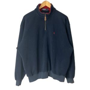 ハーフジップスウェット フリース生地 90s オールド トレーナ M ネイビー