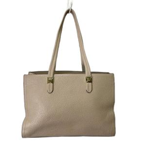 FURLA トートバッグ ハンドバッグ レザー ロゴ ピンクぺージュ GY06