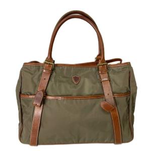 トートバッグ ハンドバック レザーハンドル カーキ グリーン GY06